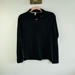 Under Armour Run Half Zip Black Pull Over Thumb Holes Women Size S